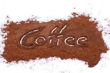 Image showing milled coffee sign