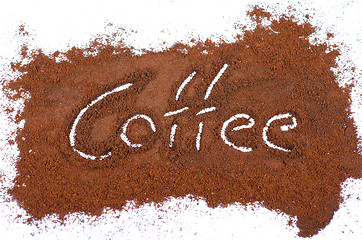 Image showing milled coffee sign