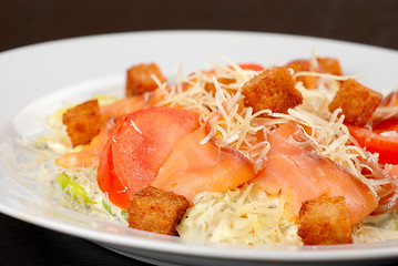 Image showing smoked salmon filet salad