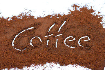 Image showing milled coffee sign