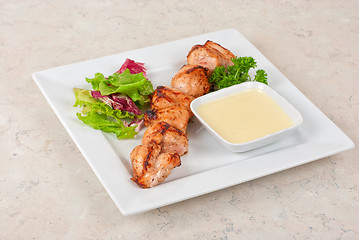 Image showing Grilled chicken kebab