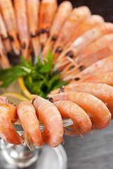 Image showing shrimps with lemon