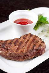 Image showing Juicy roasted beef steak