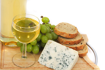 Image showing wine and cheese