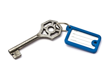 Image showing Blank tag and old key