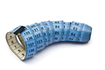 Image showing Blue tape measure