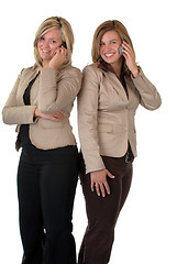 Image showing Girls On The Mobile Phone
