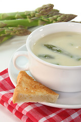 Image showing Asparagus cream soup