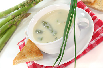 Image showing Asparagus cream soup