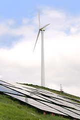 Image showing solar and wind power