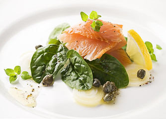 Image showing Salmon salad