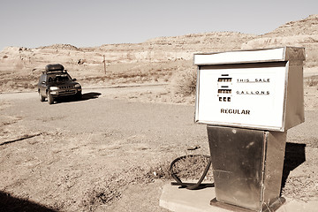 Image showing Old gas station