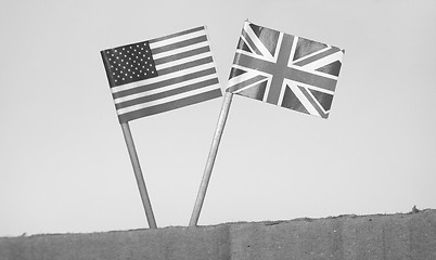 Image showing British and American flags