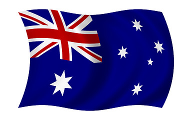 Image showing waving australian flag