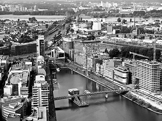 Image showing Duesseldorf mediahafen harbour