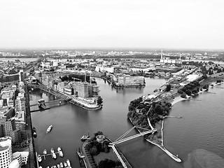 Image showing Duesseldorf mediahafen harbour