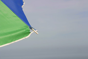 Image showing abstract blue and green parasol