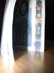 Image showing 20 euro notes abstract