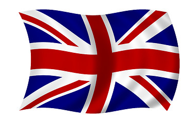 Image showing waving uk flag
