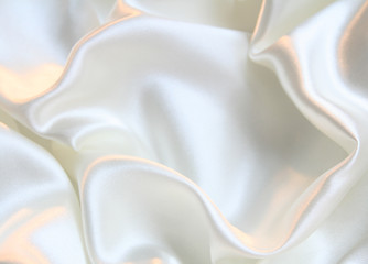 Image showing Smooth elegant white silk as background