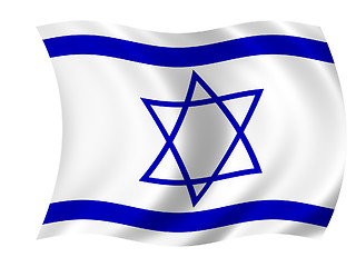 Image showing waving flag of israel