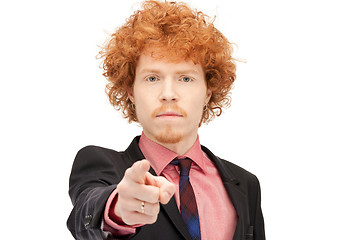 Image showing businessman pointing his finger