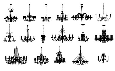 Image showing 17 different shapes of chandelier