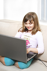 Image showing Girl with laptop