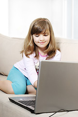 Image showing Girl with laptop