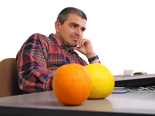 Image showing Man at the desk