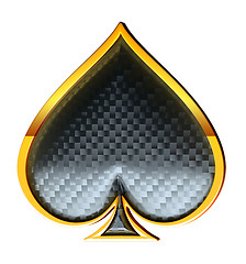 Image showing Spades textured card suits 