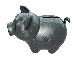 Image showing Carbon fiber piggy bank: confidence