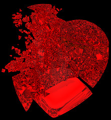 Image showing Broken crystal Heart: unrequited love