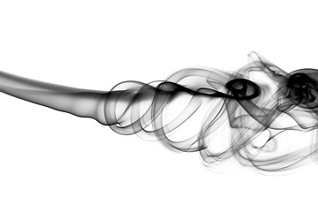 Image showing Abstract fume pattern on white