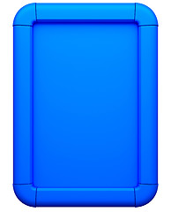 Image showing Blue advertising lightbox isolated