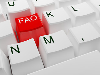 Image showing faq red button