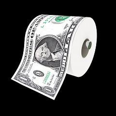 Image showing dollar toilet paper