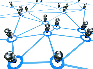 Image showing global connection web