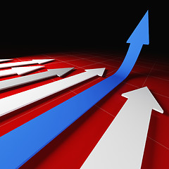 Image showing 3d financial arrow