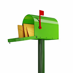 Image showing green mailbox