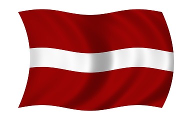 Image showing waving flag of latvia