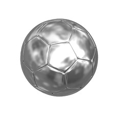 Image showing silver soccer ball