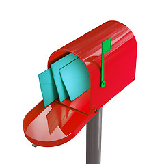 Image showing blue mailbox