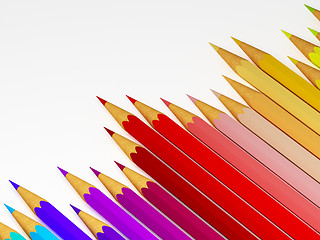 Image showing raibow pencil background