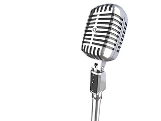 Image showing 3d vintage microphone