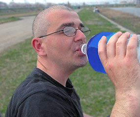 Image showing Man drinking
