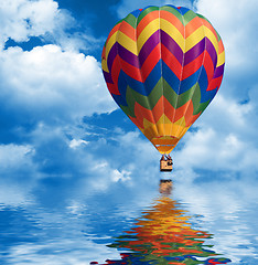Image showing sky background and hot air balloon
