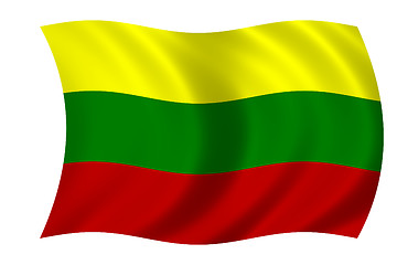 Image showing waving flag of lithuania