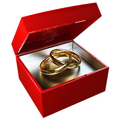 Image showing gold wedding rings