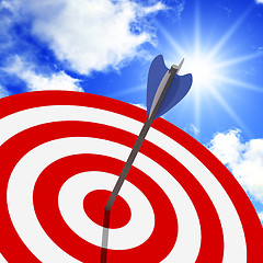 Image showing classic target and blue sky